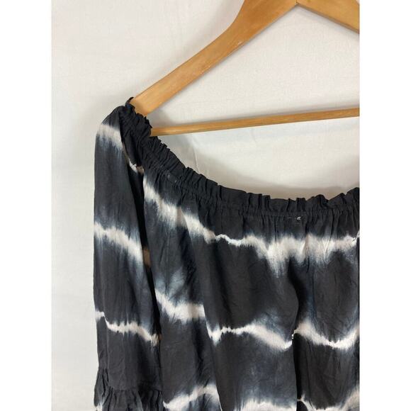 Chelsea & Theodore Tie Dye Off Shoulder Top Size Large - Picture 5 of 6